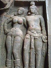 Extreme left panel with Mithuna couple