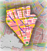 Location of Friedrichstadt within Berlin