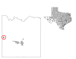 Location of Melvin, Texas