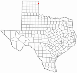 Location of Higgins, Texas