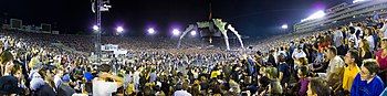 Panorama of Rose Bowl during the filming of the concert.