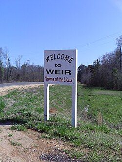 Sign of the entrance to Weir