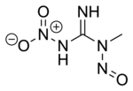 Structural formula of methylnitronitrosoguanidine