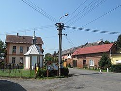 Centre of Nelešovice with the Chapel of Saints Roch, Sebastian, Fabian and Rosalia