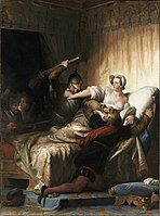 Scene in the bedroom of Marguerite of Valois during the night of Saint Bartholomew, 1836, Musée du Louvre, Paris