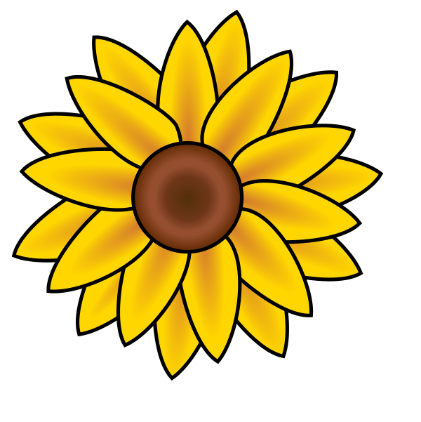 File:Sunflower clip art.svg