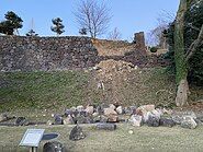 Damaged wall at Kanazawa Castle