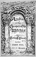 Title page of the original edition of Aradia