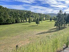 The valley of Cable Creek from Stateline Road at Hardison Road