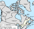 Canada at its beginnings in 1867.