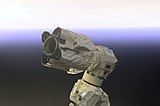 A repair and observation end effector in use in space (Canadarm2 Latching End Effector)