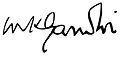 Gandhi's signiture