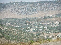 Kafr Rumman, seen from the Israeli settlement of Einav