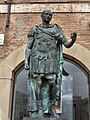 Modern bronze statue of Julius Caesar, Rimini, Italy