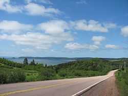 A view from Fraserville showing Spencers Island