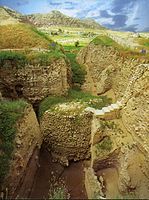 The Tower of Jericho was built at the end of Pre-Pottery Neolithic A, c. 8000 BCE.