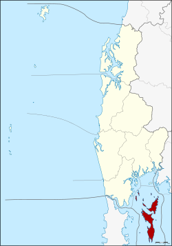 District location in Phuket province