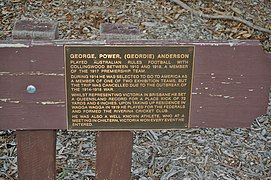 The Memorial Plaque at Anderson Park, Glenfield Road