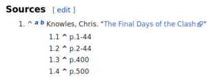Screenshot of an article with sub-references underneath a main reference