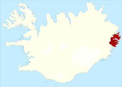 Location of Fjarðabyggð