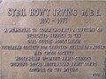 Sybil Irving memorial plaque