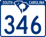 South Carolina Highway 346 marker