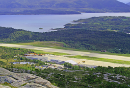 Kristiansund Airport Kvernberget, aerial view