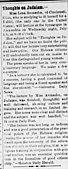 1893 article on Aronsohn Weekly Town Talk (Alexandria, Louisiana), 1 Jul 1893, Sat. Page 2.