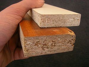 Particleboard with veneer