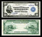 $20 FRBN (1915) depicting Grover Cleveland. FRB Dallas.