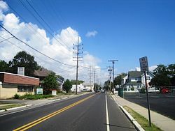 Looking north along Route 71 approaching the intersection of 17th Avenue