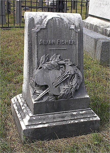 File:Alvan Fisher headstone.jpg