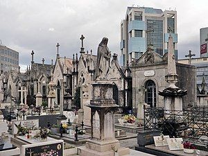 Tombs and mausoleums in the cemetery