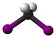 Ball and stick model of diiodomethane