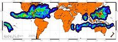 Rainfall from tropical cyclones in 2005