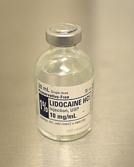 Lidocaine hydrochloride 1% solution for injection