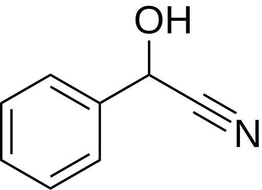 File:Mandelonitrile-2D-skeletal.svg