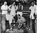 M.S. Randhawa planting a tree at Delhi.