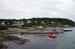 View of the village harbor