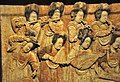 Lady musicians in a raised-relief, Tomb of Wang Chuzhi (d. 923AD) from the Capital Museum in Beijing, dated to the Five Dynasties and the Ten Kingdoms Period (907-960 AD).