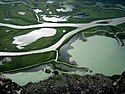 A river delta in Sarek National Park