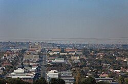 Van Riebeeck Avenue, Edenvale CBD as seen from Greenstone Hill