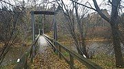 Eeron silta ('Eero's bridge') connecting Mynsteri to the nature trails on Saarenluoto