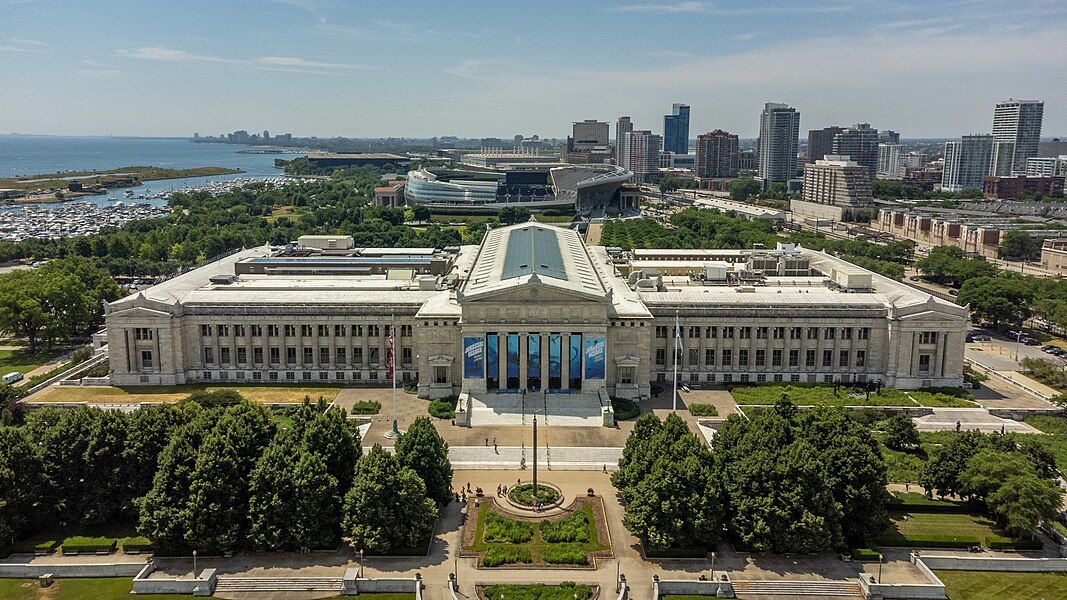 South entrance (aerial view) of the Field Museum, Chicago