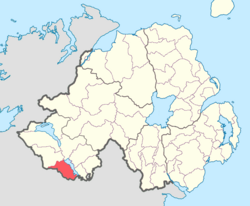 Location of Knockninny, County Fermanagh, Northern Ireland.