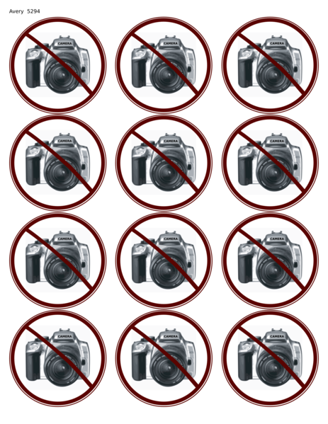 File:No photographs stickers.png