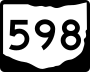 State Route 598 marker