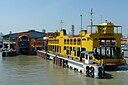 ☎∈ Penang ferry Pulau Rimau docked at Weld Quay ferry terminal in Feb 2011.