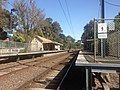 Northbound view of station platforms, December 2018