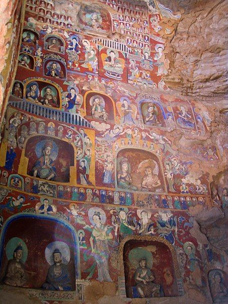 File:Buddhist paintings Yungang.jpg